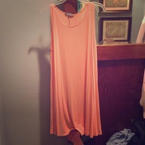 Peach flowy tank top dress